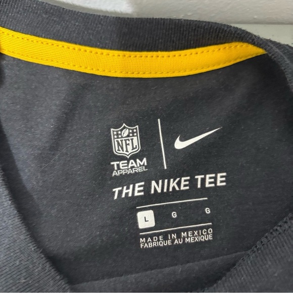The Nike Tee NFL Pittsburgh Steelers Men's Short Sleeve T Shirt Large Black - Picture 6 of 6